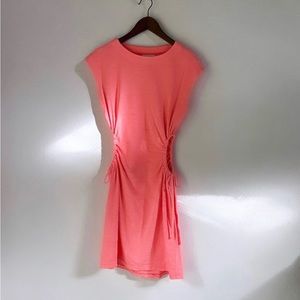 Neon Peach Cut Out Mini Dress